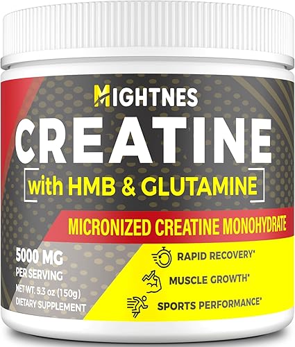 Creatina HMB, creatina en polvo para hombres y mujeres, monohidrato de creatina micronizada para crecimiento muscular y recuperación y mayor fuerza,