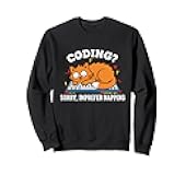 Funny Cat Coding Error 404 Napping Developer Programmer Pun Sweatshirt