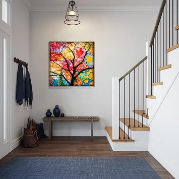 Plant Collage Puzzles for Adults 1000 Pieces, Larkipuzz Colorful Tree Puzzle Autumn Leaf, Impossible Nature Theme as Wall Art