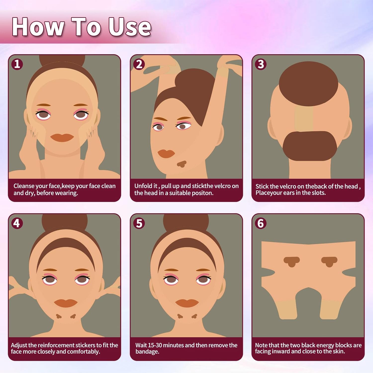 Double Chin Reducer,Chin Strap for Double Chin for Women, Face Lift Tape Improve Double Chin,23-27 Inches Upgrated V-silicone Soft Silicone Chin Strap - Image 7