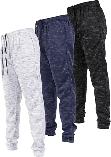 Ultra Performance 3 Pack Mens Joggers Mens Athletic Sweatpants with Pockets for Men, Small - 3X
