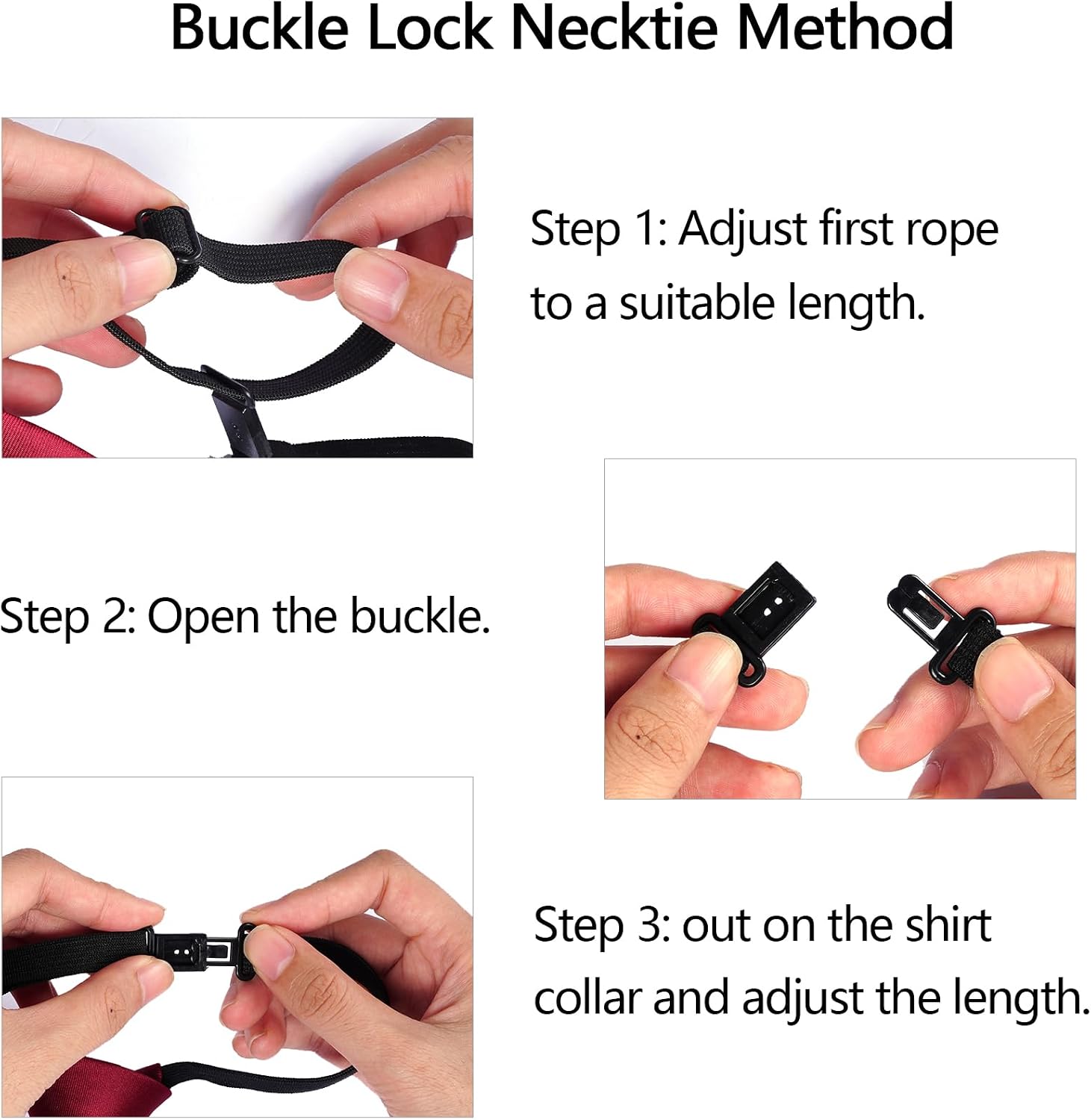 Sucrain 1pcs Boy's Necktie Pre-tied Adjustable Neck Strap Tie for Wedding Graduation School Uniforms