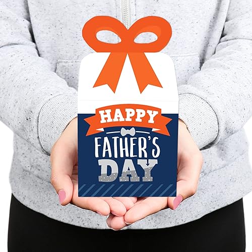 Miniatura 7 de Big Dot of Happiness Happy Father's Day  Cajas de regalo cuadradas  We Love Dad Party - Juego de 12 cajas de regalo