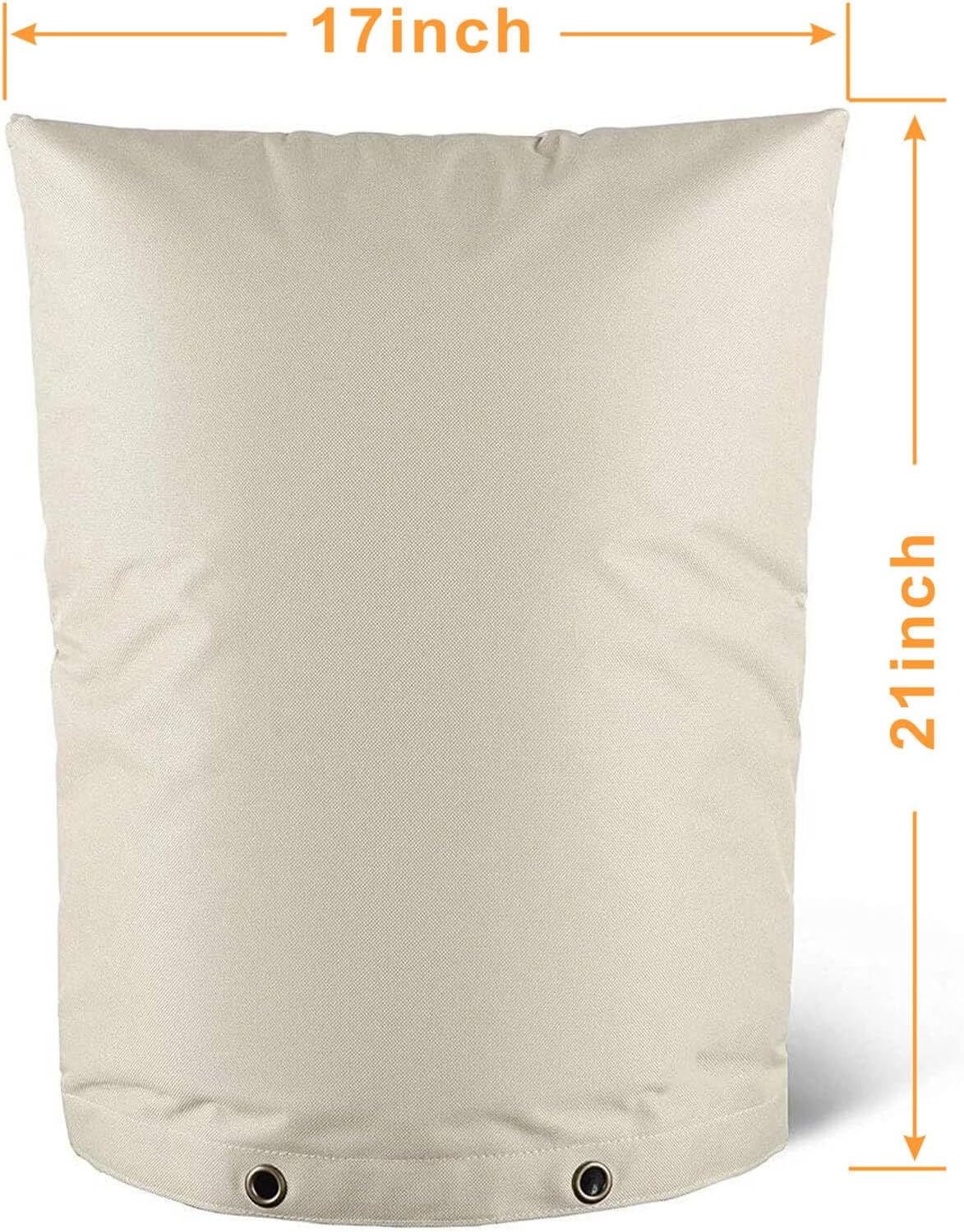 Backflow Preventer Cover Insulated Pouch -JIUBRA 17" W x 21" H Outdoor Pressure Reducing Value Cover ,Winter Water Sprinkler Valve Cover Insulated ,Well Pump Covers Protects from Severe Snow.