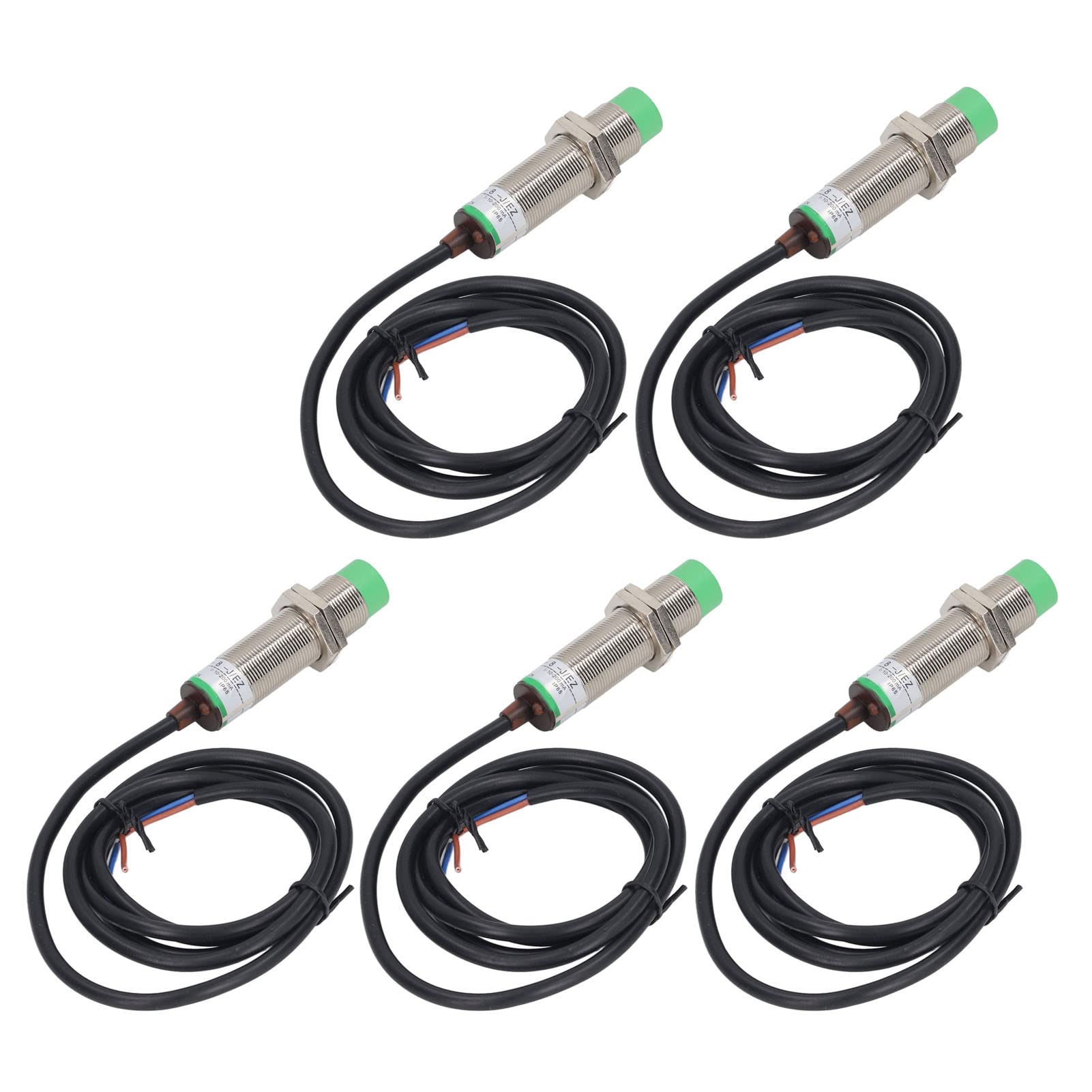 Interruttore di prossimità 5 pezzi - 2 fili normalmente aperti M18 x 1 Sensore filettato CA da 90 a 250 V da 10 a 200 mA 8 mm Distanza di rilevamento Frequenza 68 Hz IP65 Custodia