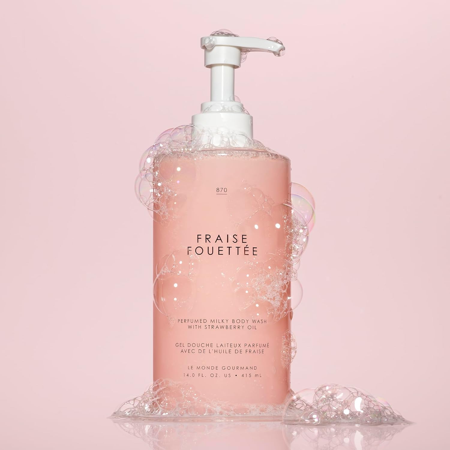 Le Monde Gourmand Fraise Fouettée Perfumed Milky Body Wash - 14 fl oz (414 ml) - Vanilla, Strawberry, Sugar Notes - Image 5