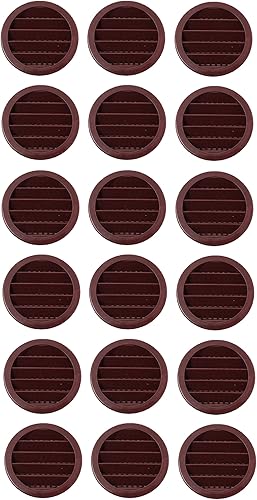 Vista 85 de 2.5 "rejilla redonda de plástico Soffit rejilla de ventilación de aire para reptiles cubierta (6, blanco)