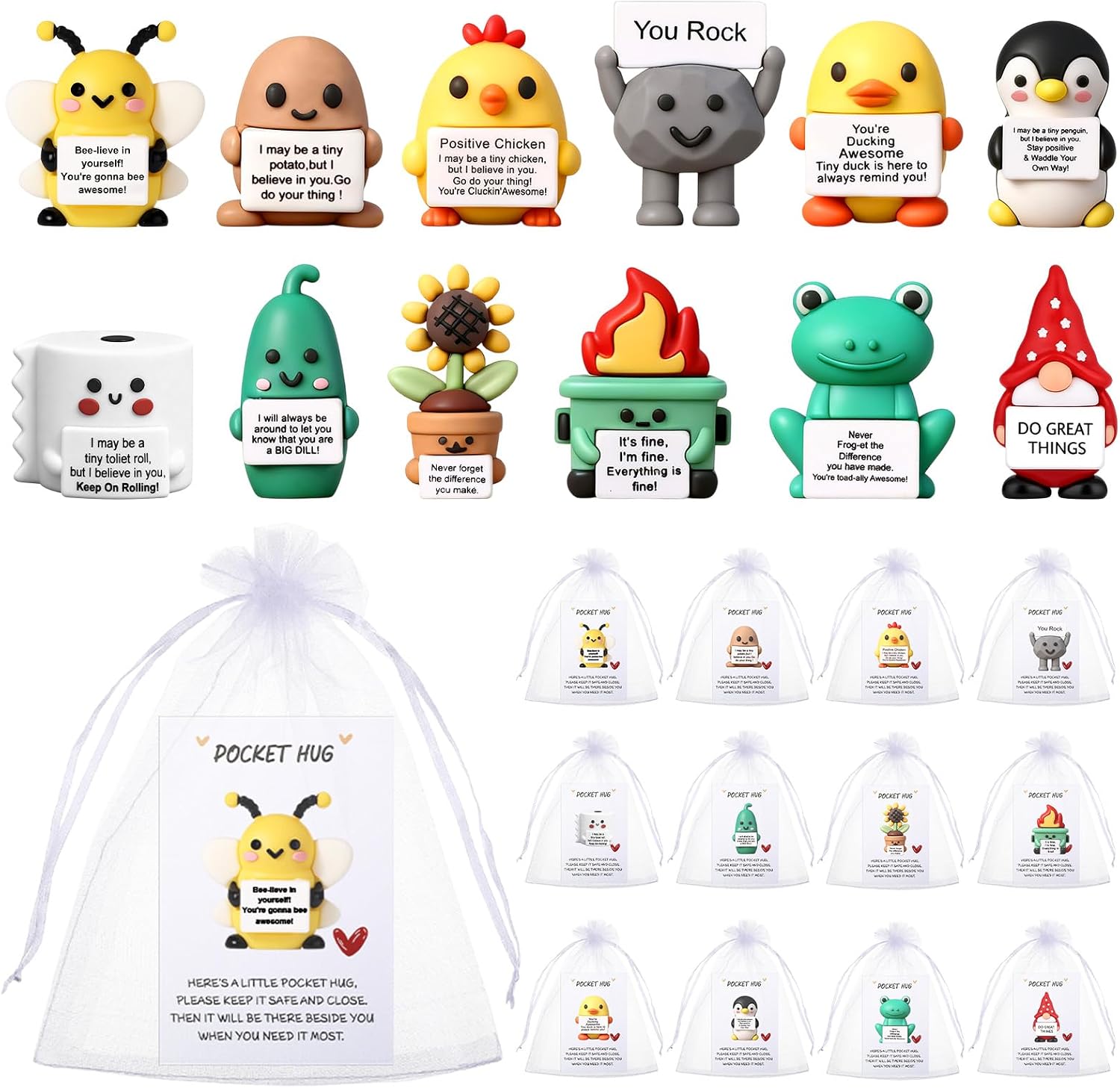 Gejoy 12 Sets Pocket Hug Gift