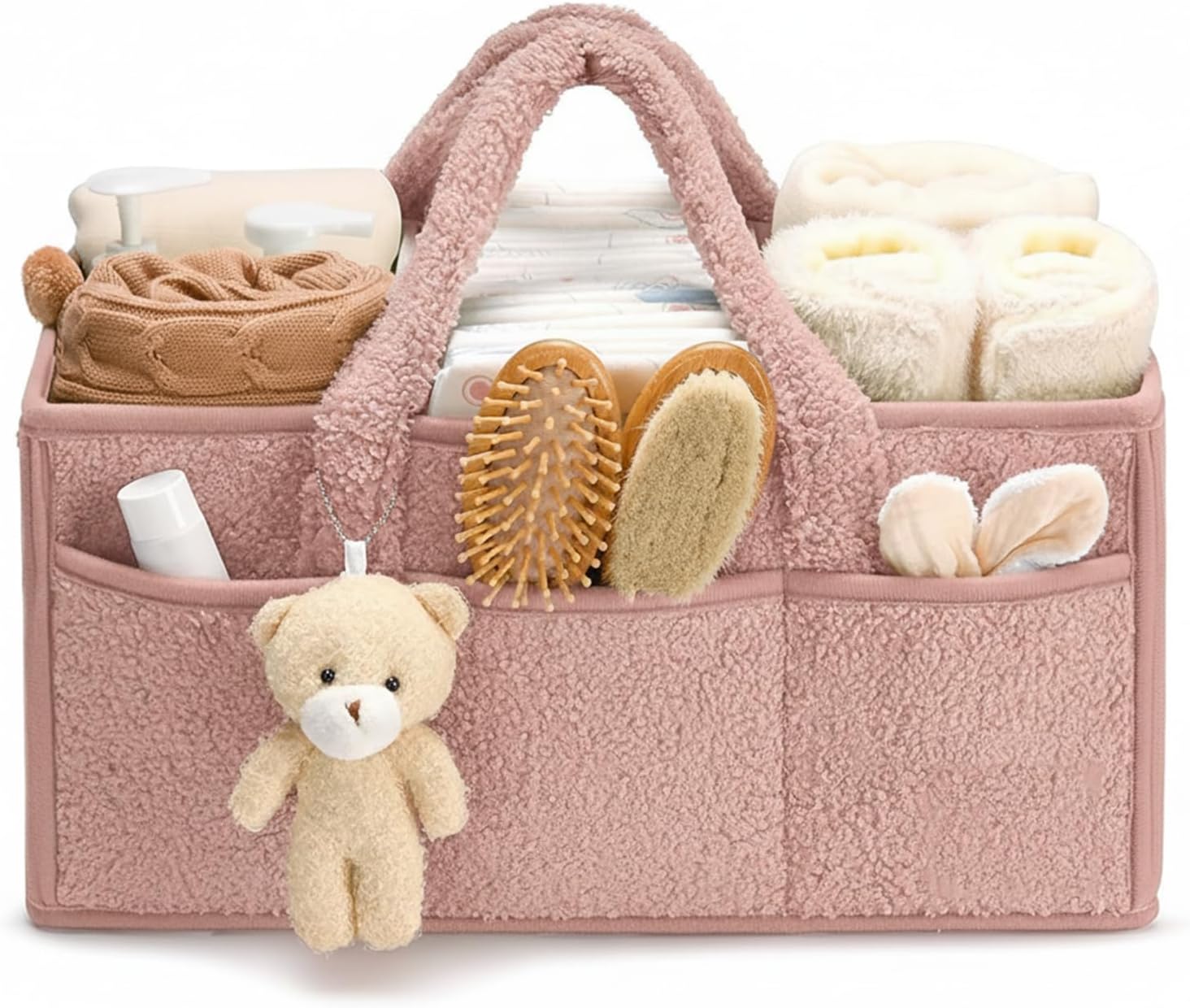 Changing Bag Organiser, Changing Organiser, Baby Nappy Organiser, Baby Basket with Compartments & Handles, Best Gift Basket