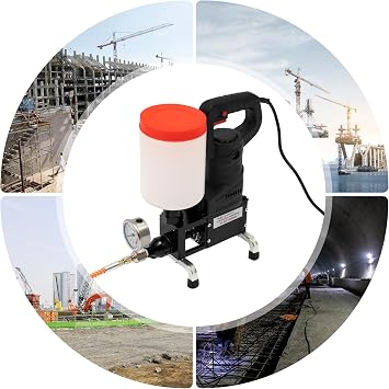 110v High Pressure Grouting Machine, 1100w Electric Grout Gun Grouting Injection Pump High Pressure Leak Stoppage Machine for Concrete Repair Waterproofing Crack Repair, Good Heat Dissipation