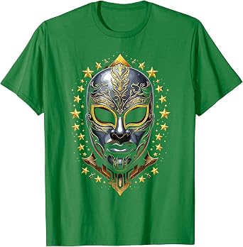 Lucha Libre Mexican Luchador Mask Stars T-Shirt
