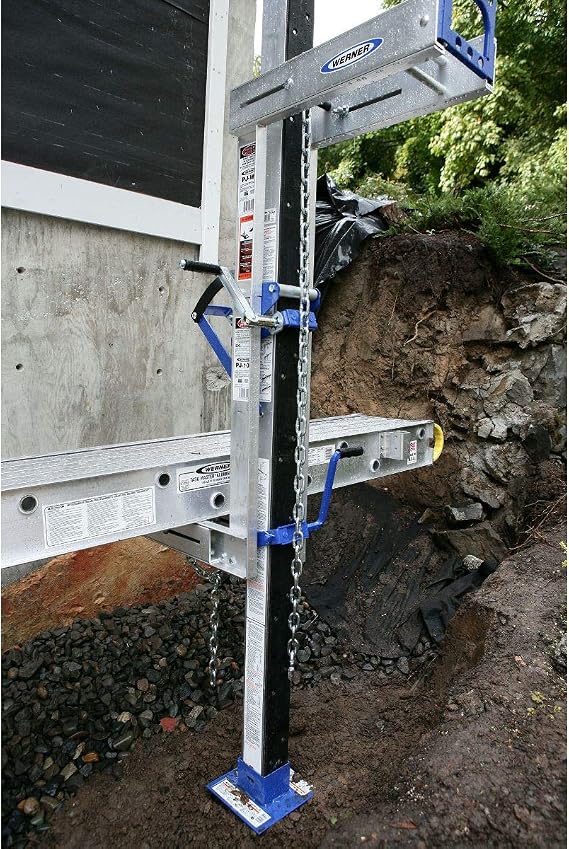 Werner PJ Series Aluminum Pump Jack Scaffolding Basic System/Kit (Includes: 2-14 Wx16'L Stages)