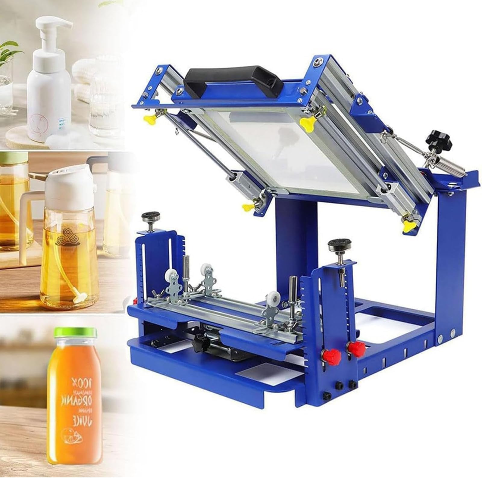 Silk Screen Printing Press for Mugs, Cups, and Bottles - 3.15 Inch Curved Printer for Rods, Buckets, and Pens - Quality Printing Equipment