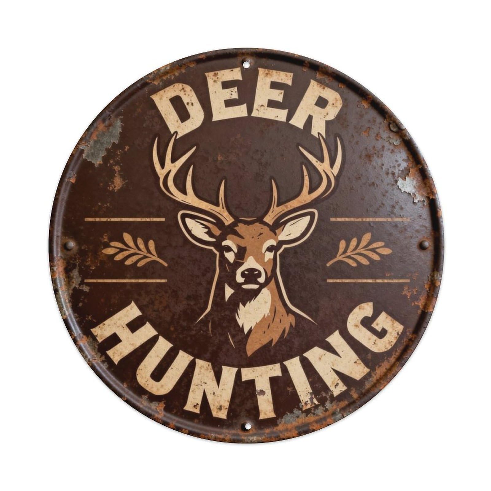 Deer Hunting Metal Tin Sign Plaque