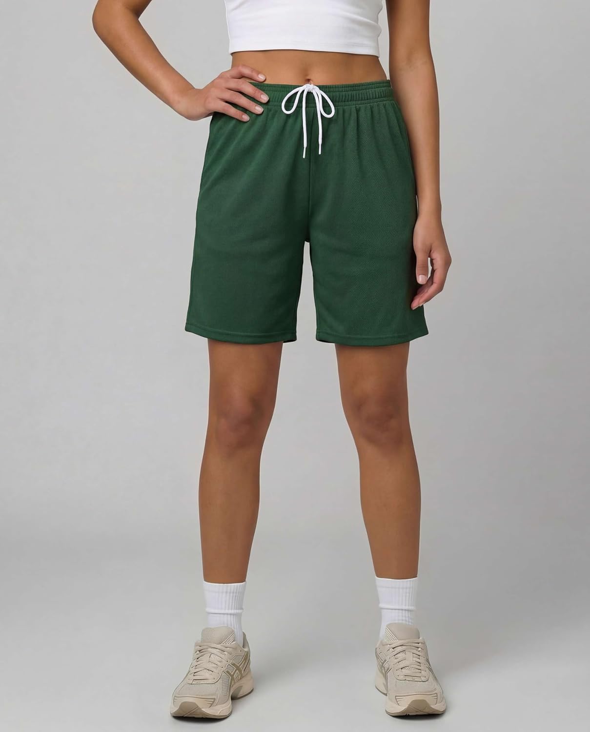 4-Pack Women's Mesh Bermuda Shorts: Quick-Dry, Breathable, & Stylish by Real Essentials