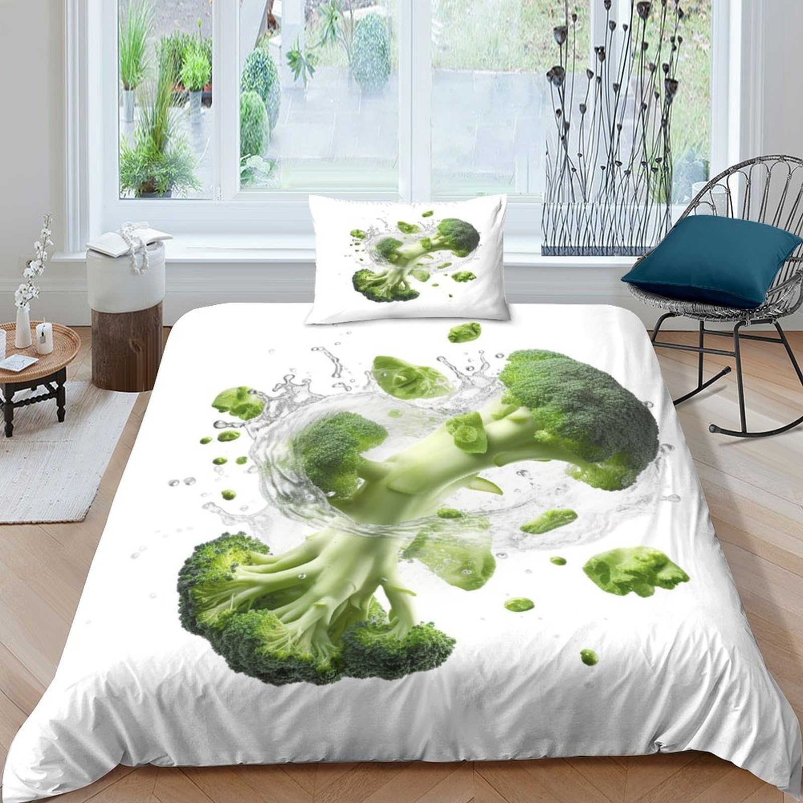 Ensemble de lit CauliFleurs 135x200 microfibre super douce avec taies d'oreiller