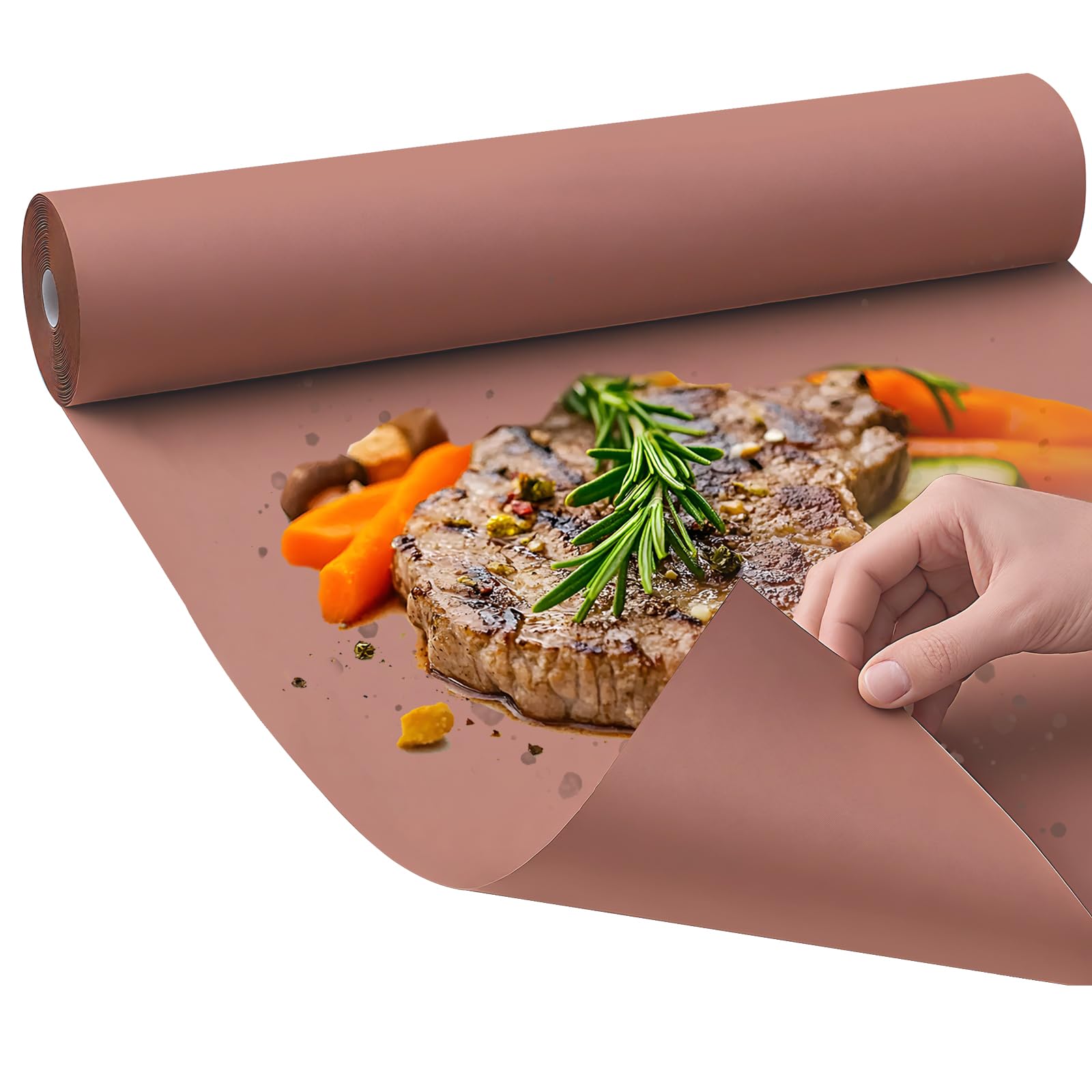 BigKing 1 Rotoli Carta da Macellaio, Colore Rosa, 45 cm x 30 m, Carta Kraft per Barbecue, Affumicatore, Carne di Pesce, Perfetta per Cucinare Succoso