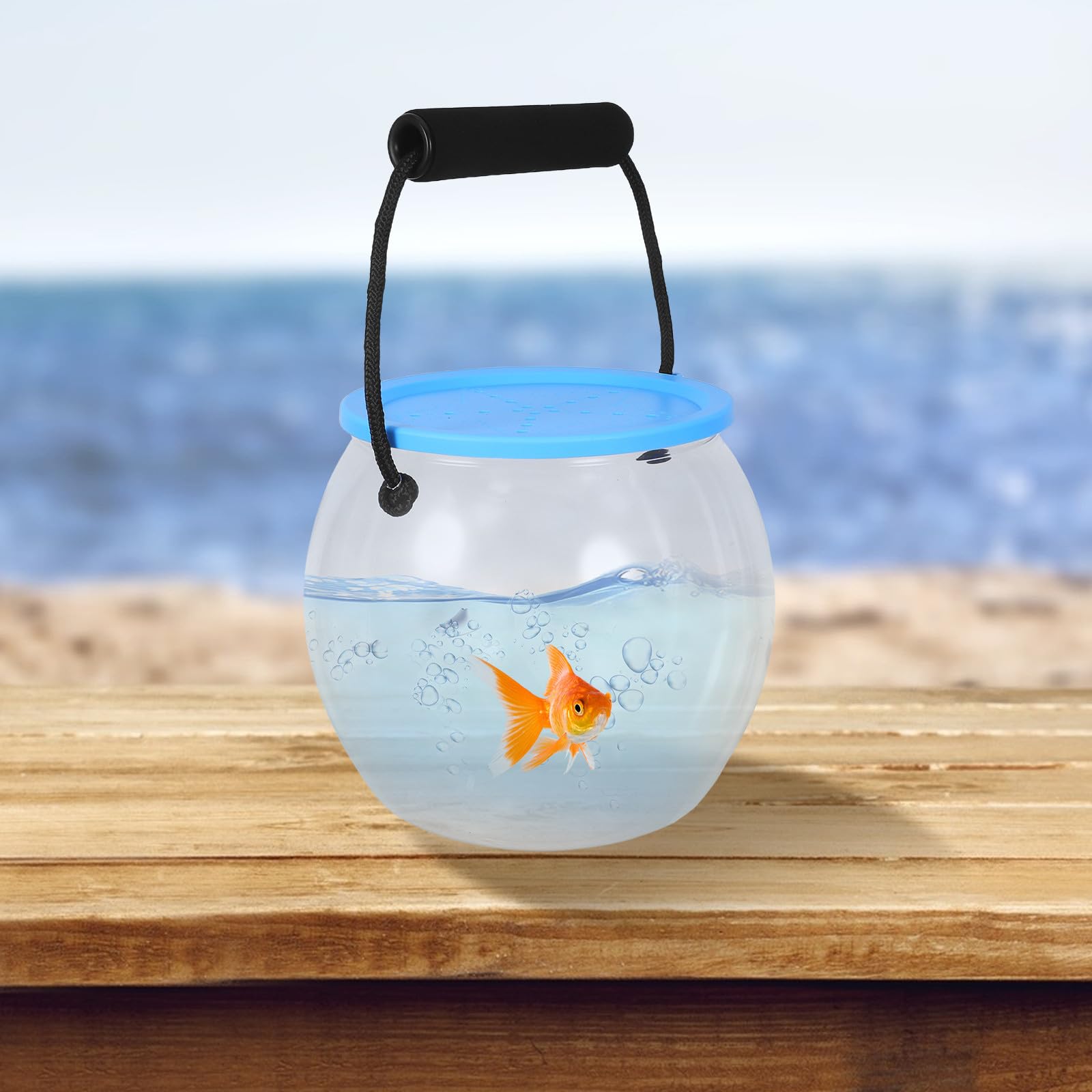 2 Stück Transparentes Tragbares Kunststoff Aquarium
