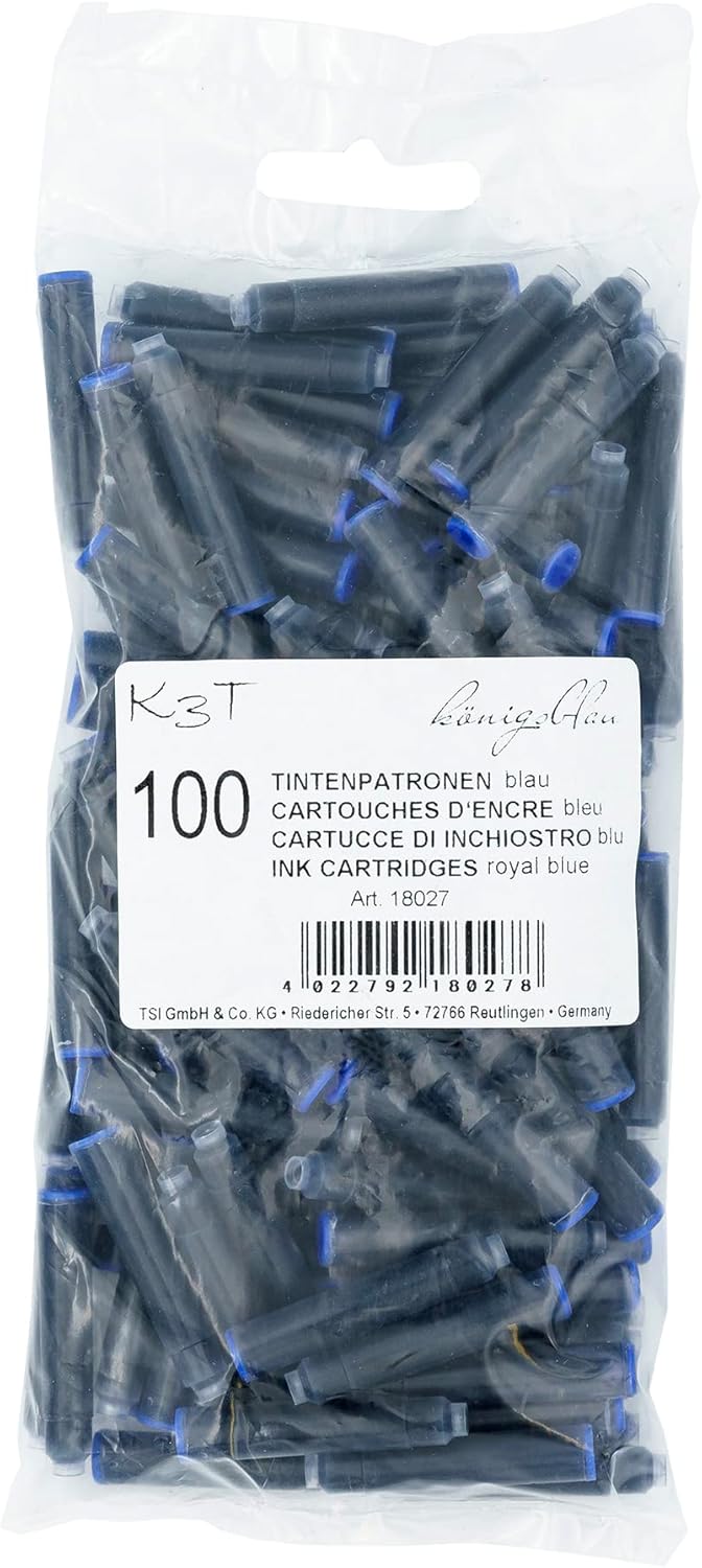 Standard Tintenpatronen 100er Packung, königsblau, Art. Nr. 18027