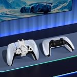 TXW Mini Volant de course pour PS5 Contrôleur de jeu, blanc PS5 Roue de Volant -Jeux de Course Pièces jointes 5 Accessoire