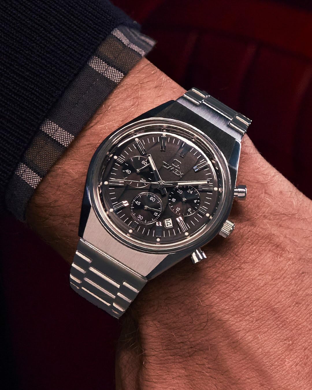 Timex Men's Q Falcon Eye Chronograph 40mm Watch