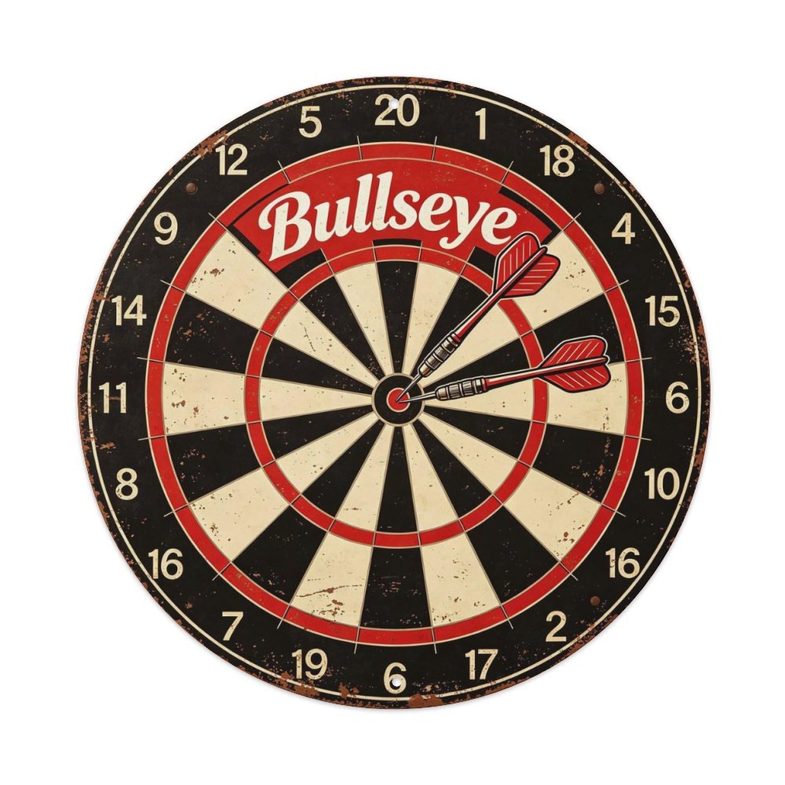 Retro Dart Board Bar Bullseye Metal Tin Sign Plaque
