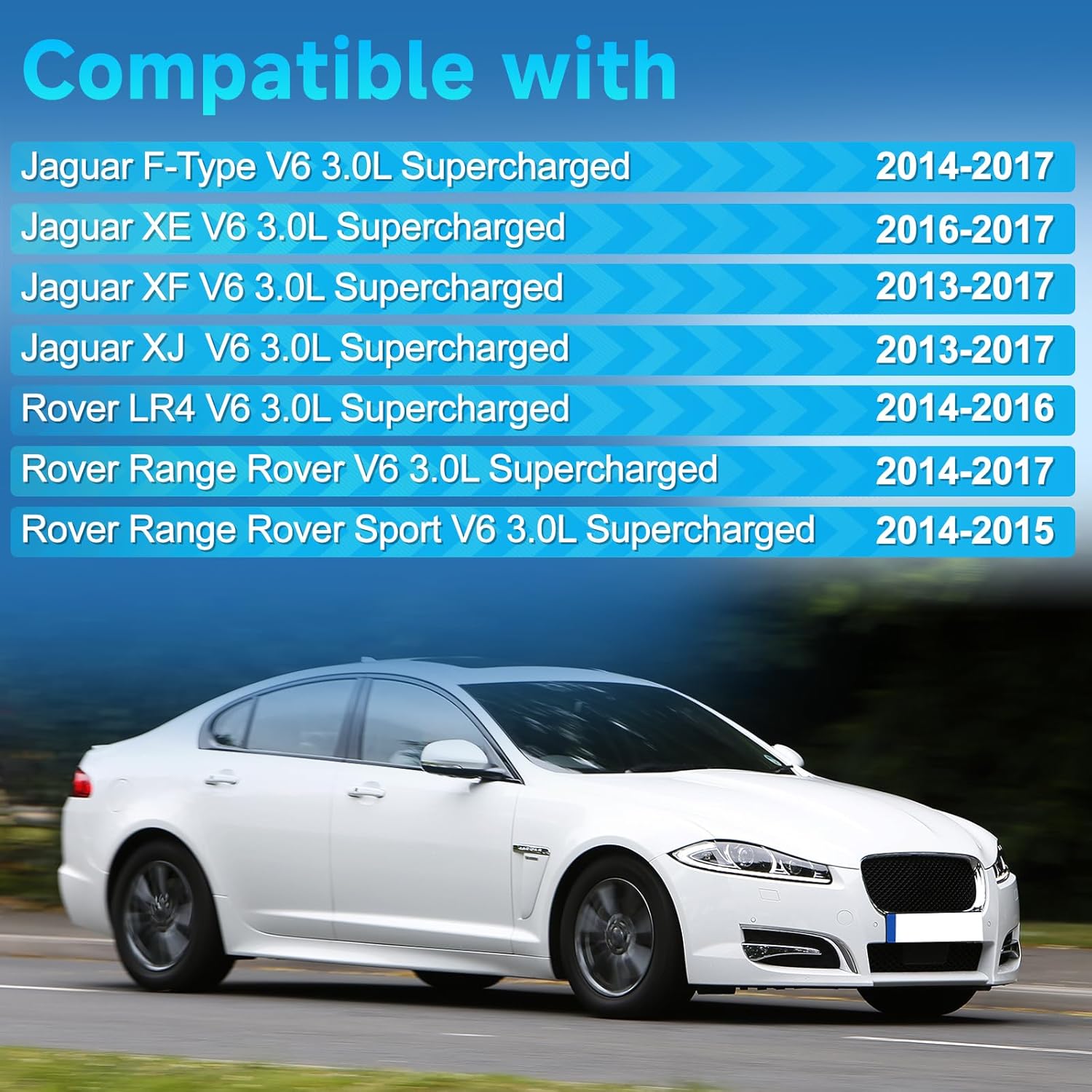 LR088538 Supercharger Snout Rebuild Kit Compatible with Land Rover LR4 2014-2016, Range Rover 2014-2017, Range Rover Sport 2014-2015, Jaguar F-Type XE XF XJ, V6 3.0L Supercharged