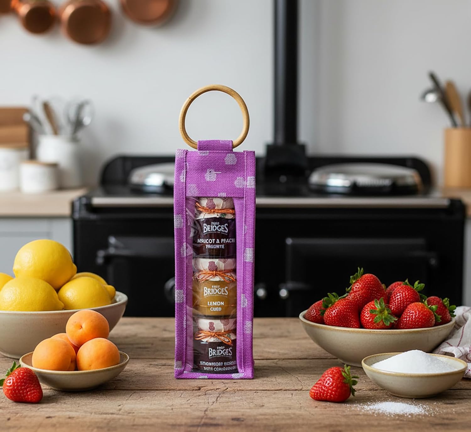 Mrs Bridges Triple Preserve Juco Bag, Made in Scotland