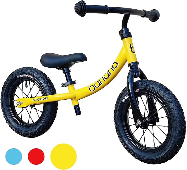 Banana GT Balance Bike - Lightweight Toddler Bike for 2, 3, 4, and 5 Year old Boys and Girls - No Pedal Bikes for kids with Adjustable Handlebar and seat - Aluminium, Air Tires - Training Bike