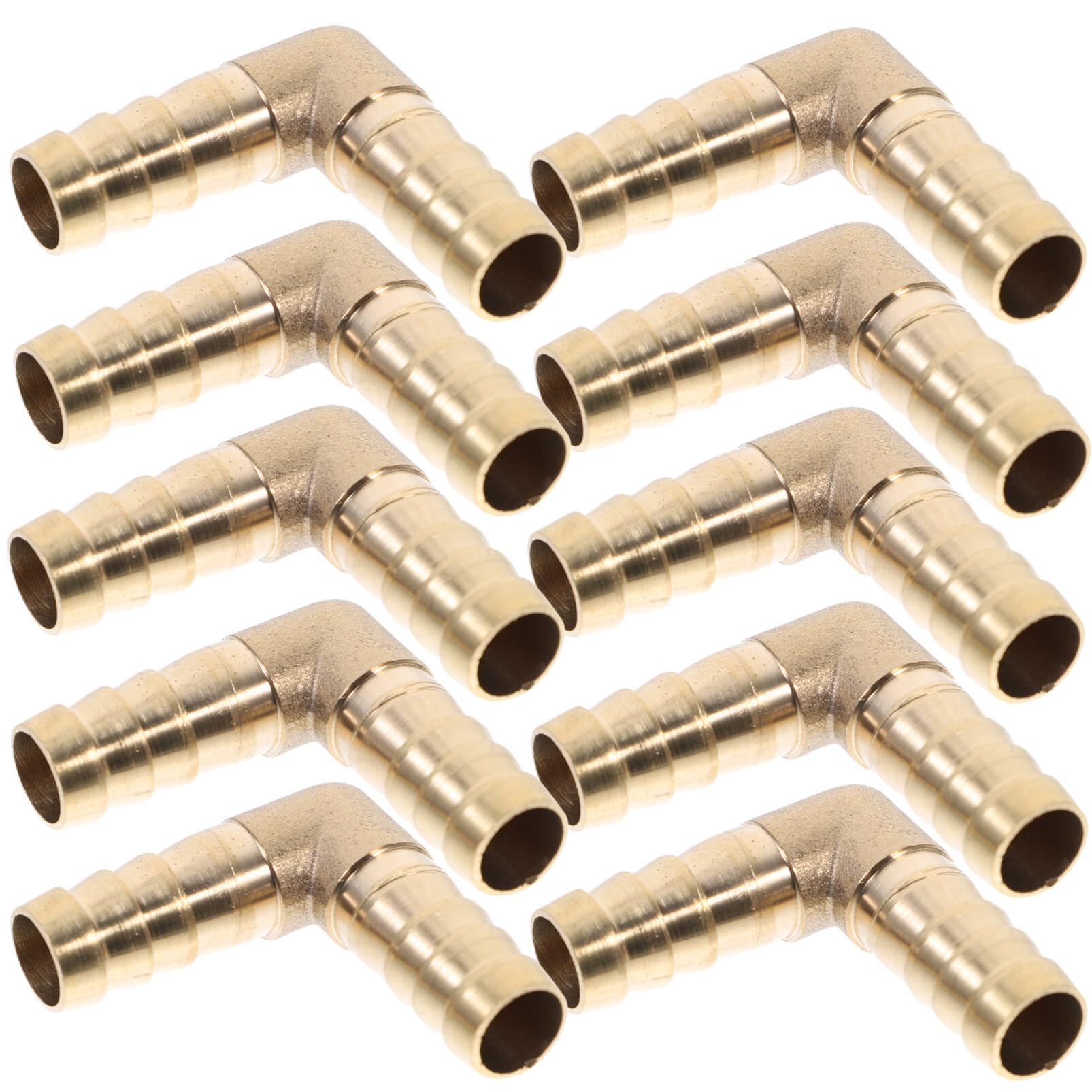 Raccordi Gomito Pex 1/2 Pollice 90 Gradi, 10 Pezzi Rame | Crimp Fitting per Tubo Flessibile, Giallo, Montaggio Semplice e Smontaggio Rapido