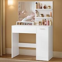 VASAGLE KAILYN Collezione - Toeletta, Tavolo da Trucco con Specchio Grande