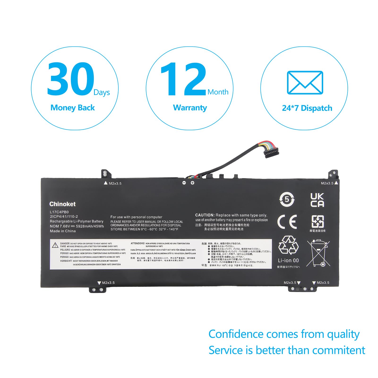 L17C4PB0 L17M4PB0 L17C4PB2 Batería para IdeaPad 530-14IKB 530-14ARR 6-14ARR 6-14IKB 530S-14ARR 530S-14IKB 530S-15IKB XiaoXin Air 14IKBR 14IWL 14ARR 15IKBR 15ARR 15IWL