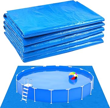 YEXEXINM 11 x 11 Ft Pool Ground Cloths,Swimming Pool Waterproof PE Swimming Pool Liner Pad for Protect Above Ground Pool Blanket for 8ft to 10ft Frame Above Ground Pools Accessories Prevents Punctures