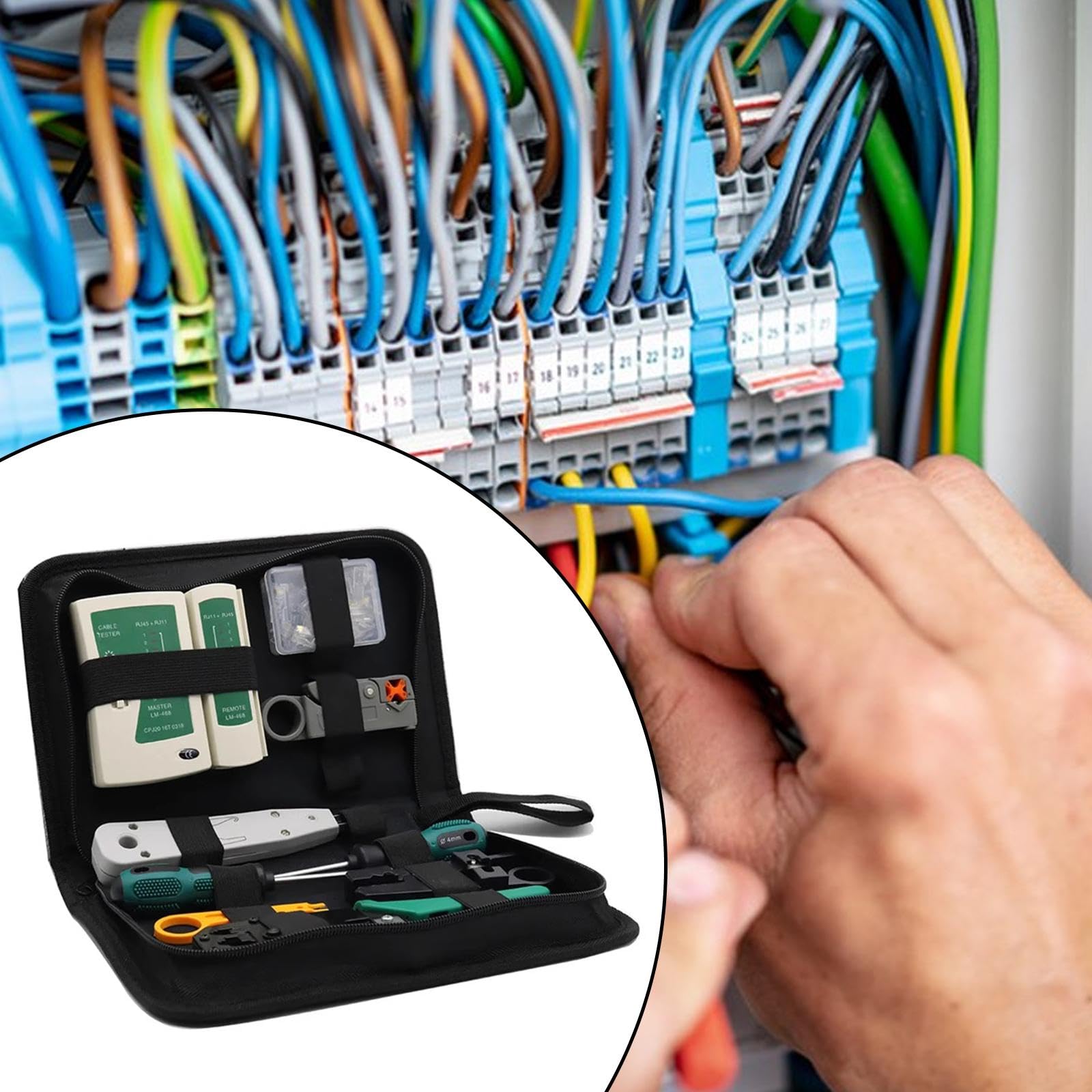 Kit D'outils Réseau 11 En 1, Outils de Réparation Professionnels Multifonctionnels Antidérapants