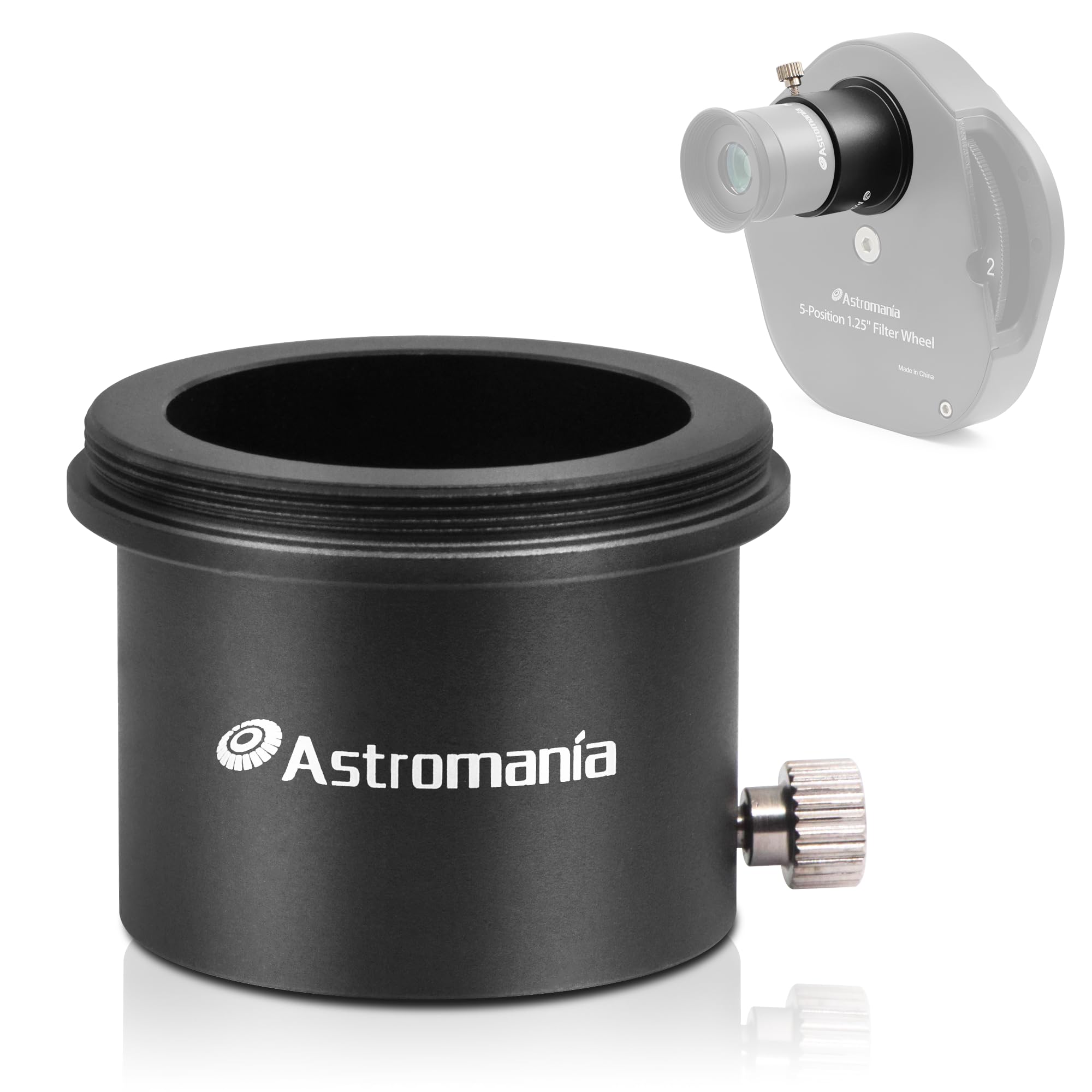 Astromania M42X0.75 Male Thread to 1.25" Adapter - converts from The T-2 Internal Thread to The Standard 1.25" Barrel Dimension