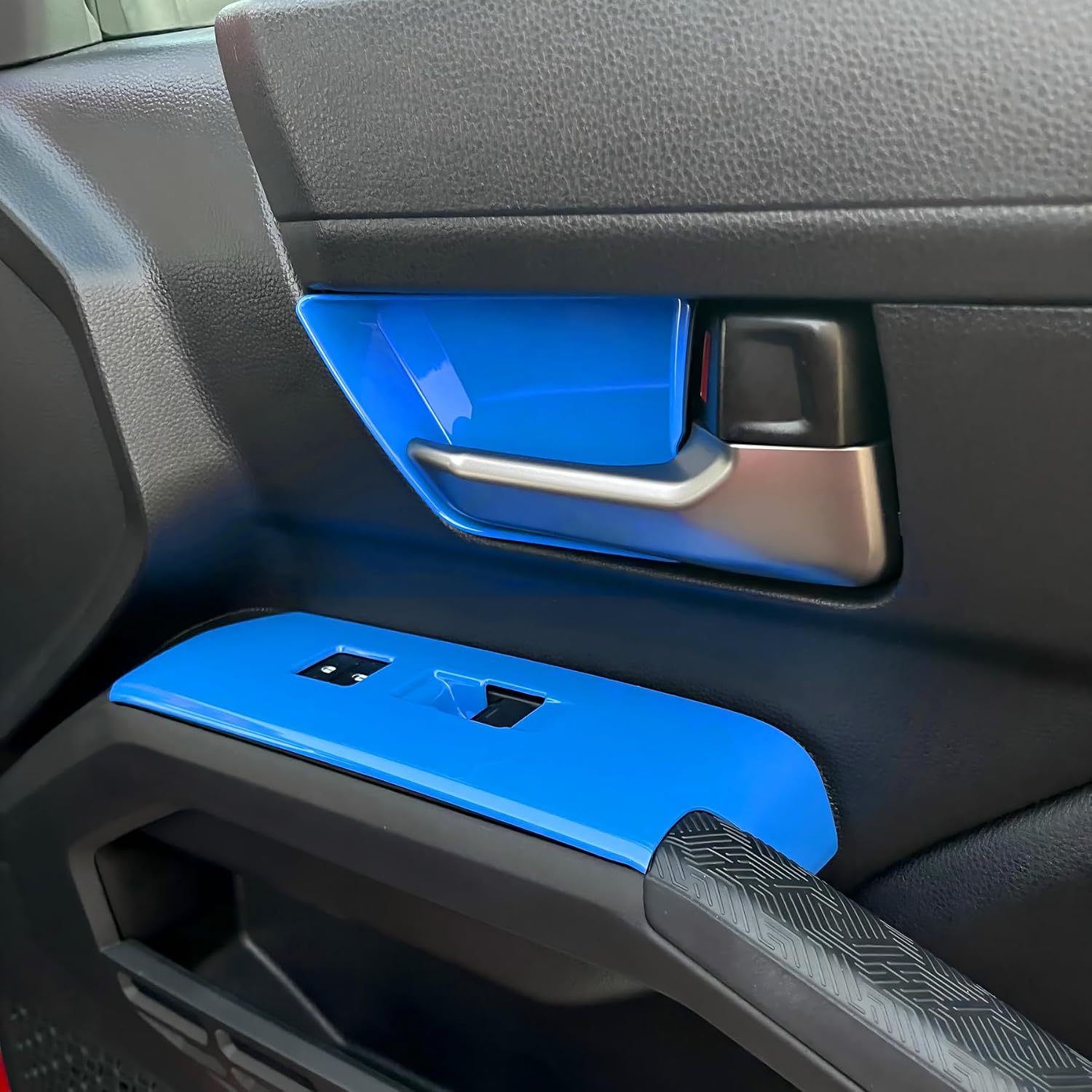 ABS Door Handle Inner Bowl Cover for Toyota Tacoma 2024 2025 2026 Interior Accessories for 4Runner 2025 2026 Center Console Decor Trim Frame (Light Blue, Inner Door Bowl Cover) image 5