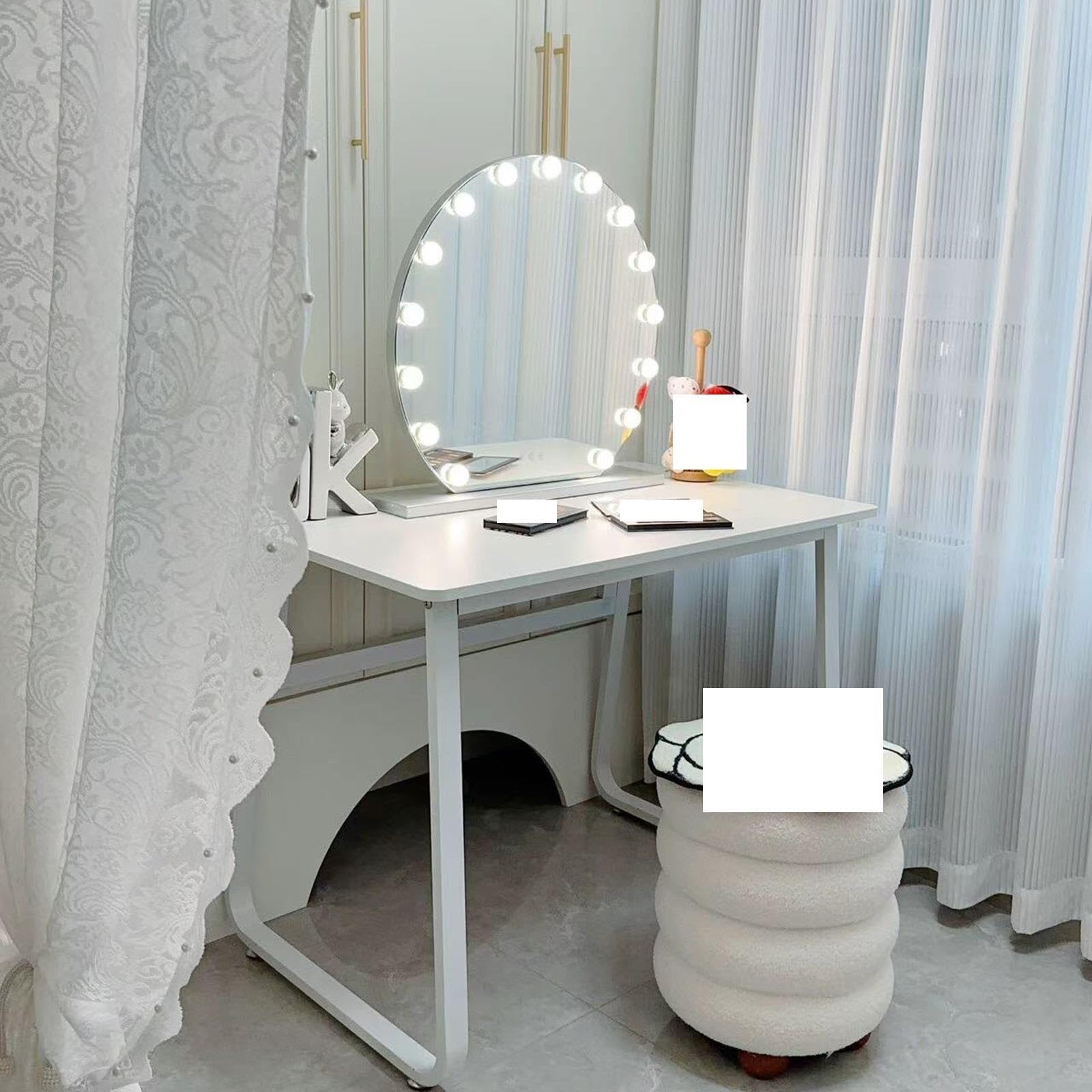 Specchio da Tavolo Illuminato LED con Luci Controllo Touch