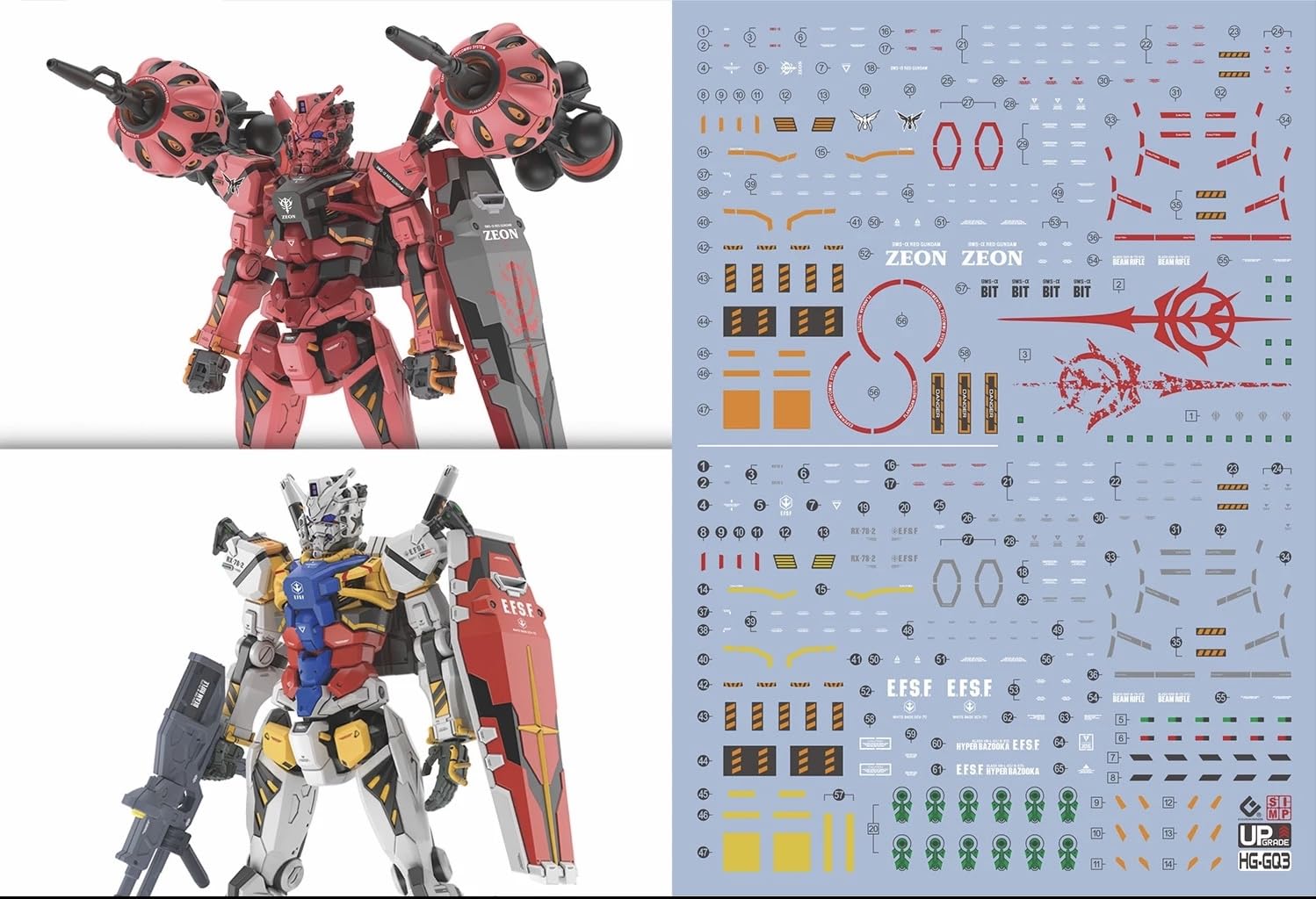 内径2mm拡張済み　稀少　ダッチデルフト　白赤　goro's等のカスタムに　2 Amazon | HG RG MG PG RE HiRM ロボット プラモデル用水転写式デカール