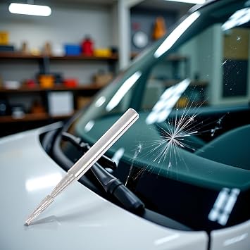 Silver Professional Windshield Glass Drill Auto Glass Wind Shield Chip Repair 1MM Repair Tool DIY 1mm Car Windshield Repair Kit Crack Tools Body Repair Tools