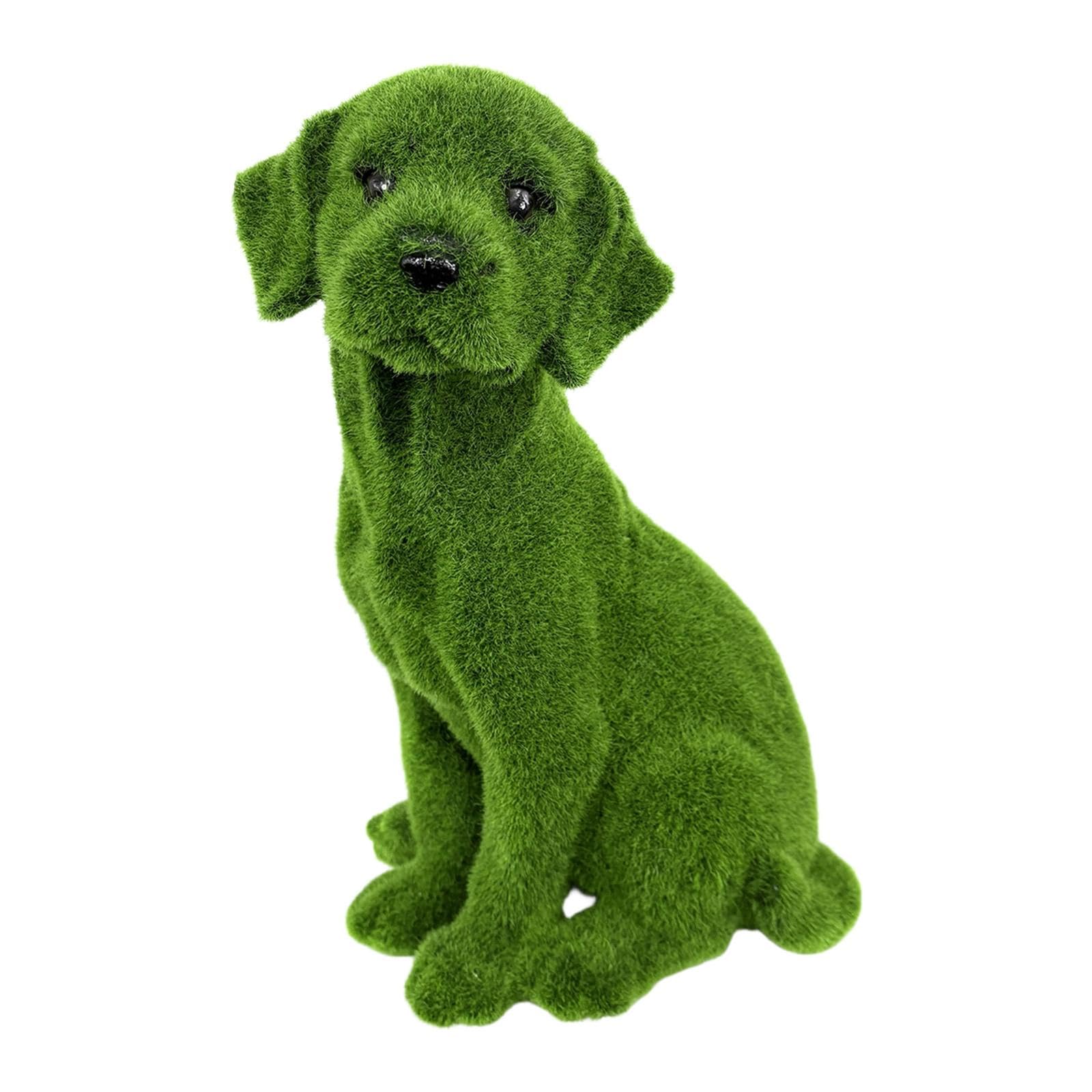 Statue de chien contre la monotonie du jardin, un ornement en résine amusant de 34 cm
