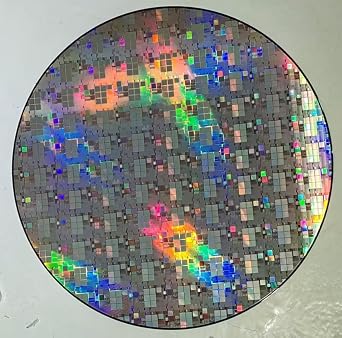 Silicon Wafer Art Double-Sided polishing Uncut Integrated Circuit Silicon Wafer semiconductor Integrated Circuit Substrate Silicon Wafer Integrated Circuit 12-inch1pcs Dark Gray