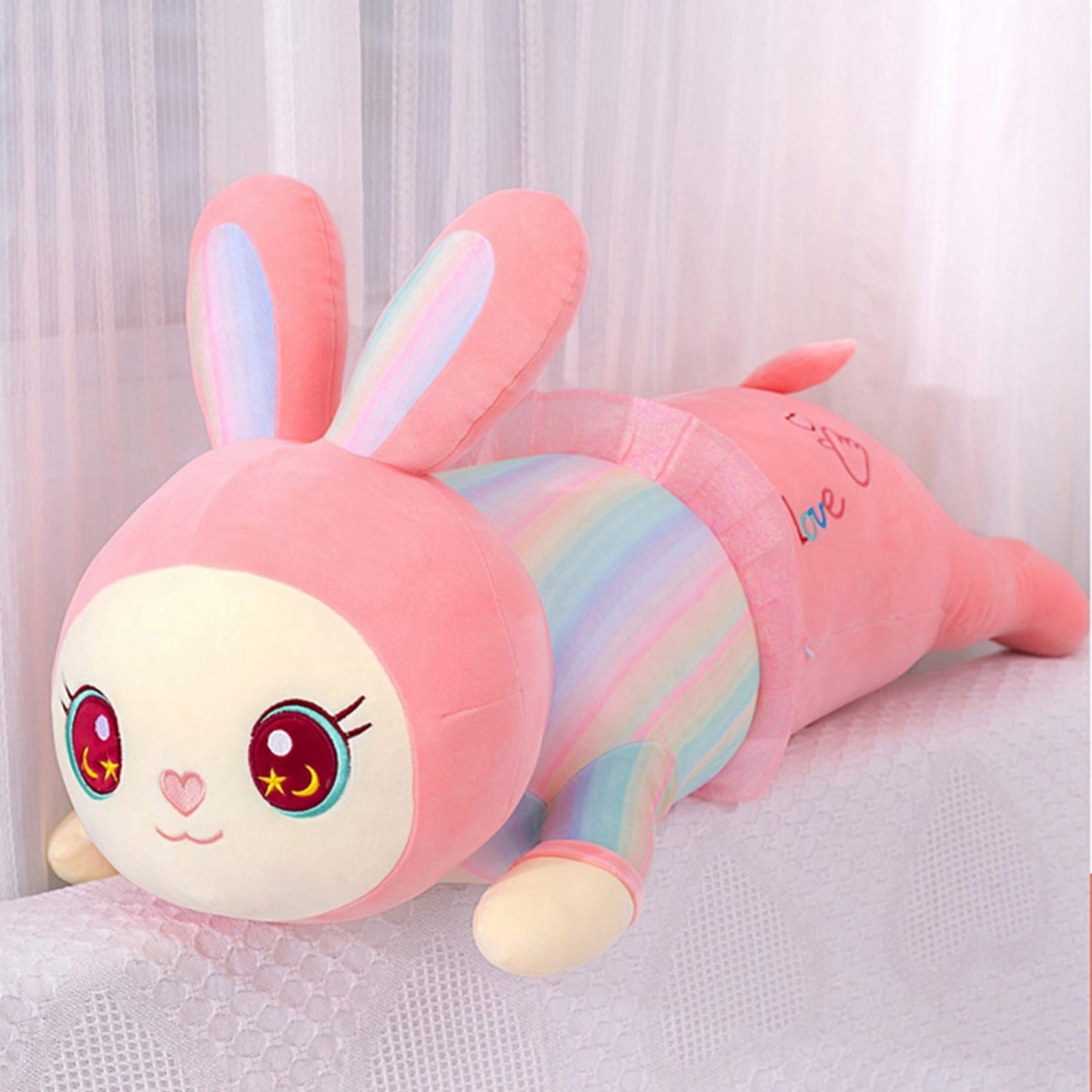 Amazon｜ぬいぐるみ 巨大 ウサギ ピンク 100cm 兎 うさぎ クロコダイル