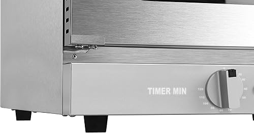 Miniatura 9 de KoolMore Horno de convección comercial de 23 pulgadas para sartenes de tamaño medio con 4 estantes de 1600 W de potencia en acero inoxidable,