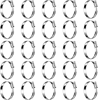 Vista 13 de Abrazaderas de manguera de engranaje helicoidal antideslizantes #8, abrazaderas de tornillo de acero inoxidable ajustables de 5/8 a 1 pulgada