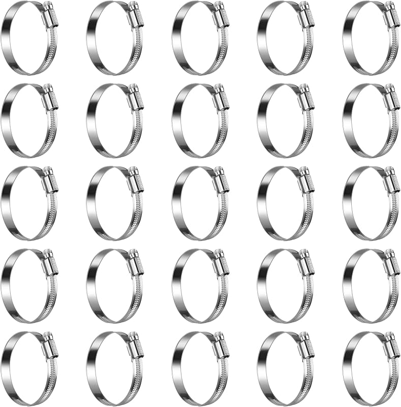 Abraçadeiras de Mangueira Steelsoft em Aço Inoxidável 304, Sem Perfuração, 50–70 mm – Pacote com 25