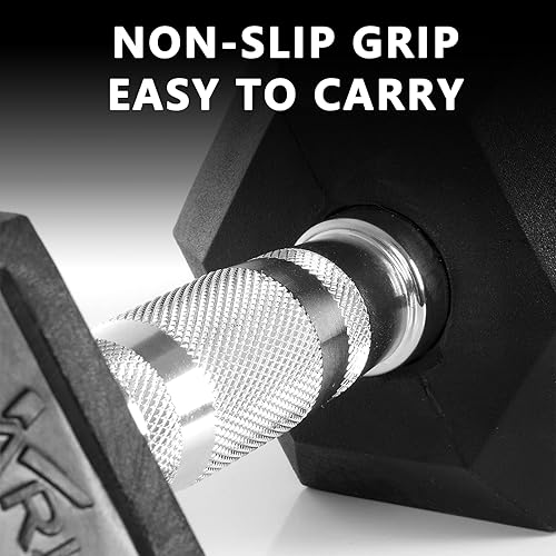 Miniatura 5 de Juego de mancuernas hexagonales de goma con estante, peso libre múltiple para gimnasio en casa, equipo de ejercicio de 350450550 libras para fuerza,