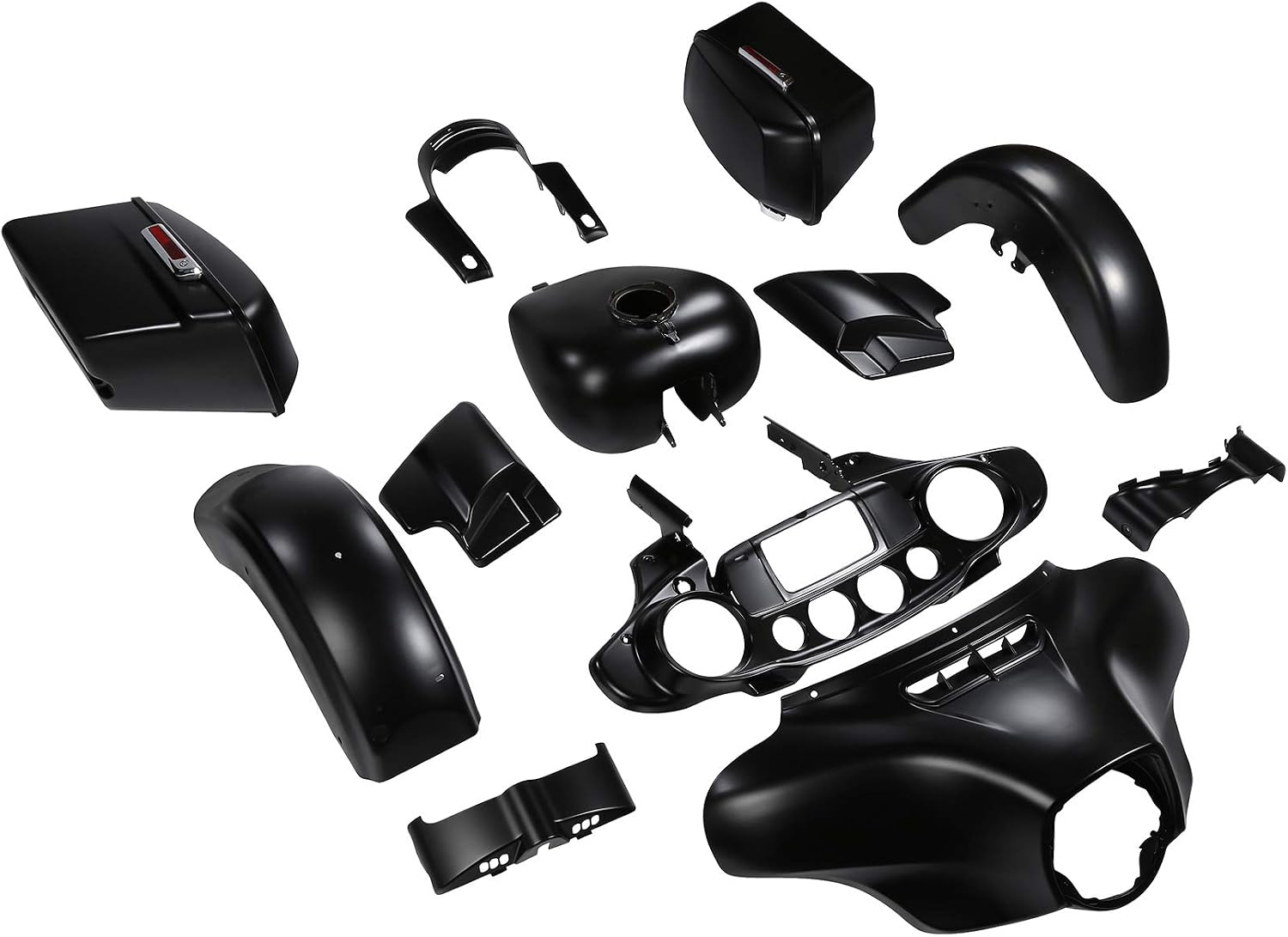 HR3 Inner Outer Fairing Saddlebags Side Cover Front Rear Fender Gas Tank Black Denim Bodywork Bodykits Fit For Harley Street Glide 2014-2023