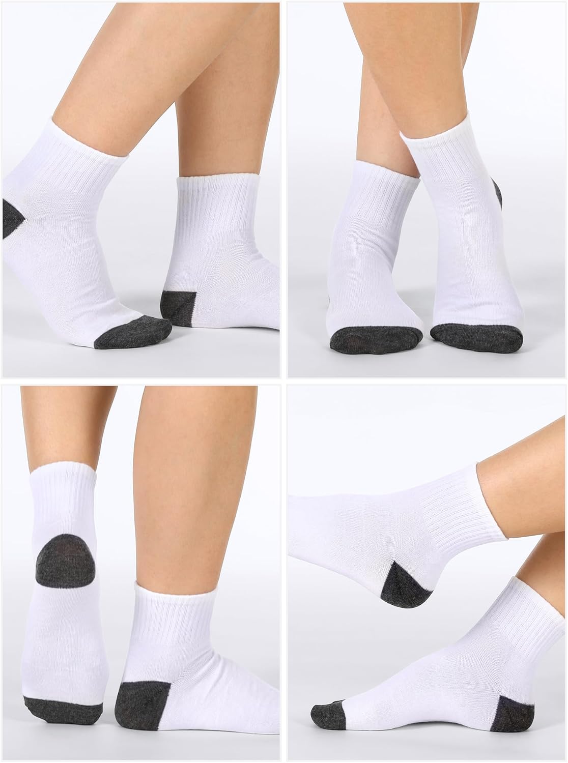 Tarpop Bulk Socks Mens Moisture Wicking Casual Sports Ankle Socks Bulk for Homeless Unisex Adult - Image 2