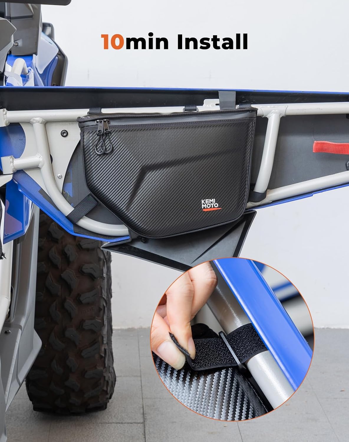 KEMIMOTO X3 Door Bag with Center Shoulder Console Bag, Semi-Rigid 5.8L Water-Resistant EVA 1680D Oxford Cloth Storage, compatible with Can-Am Maverick X3 and MAX models 2017-2025