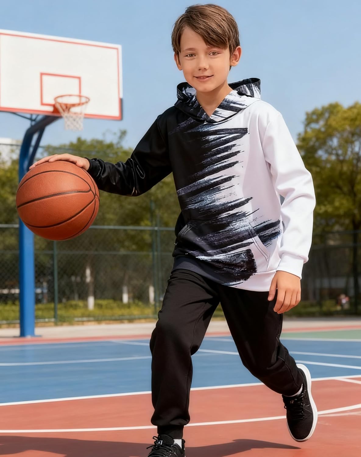 uideazone Boys Hoodies for Kids 3D Graphic Printed Hooded Sweatshirt Pullover Hoody with Pockets 6-16 Years - Image 3